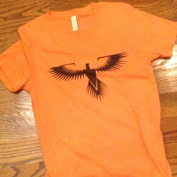 Canvas t-shirt cute orange with Phoenix on front - Picture 8 of 8